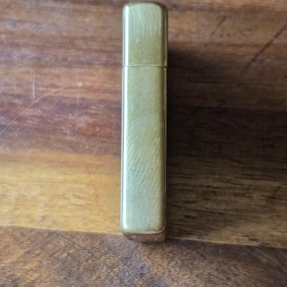 Vintage Solid Brass Slim Mini Zippo - Picture 3 of 9